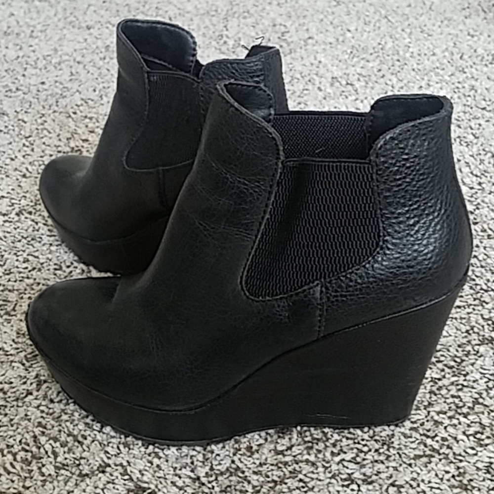 Kork-ease Leather Wedge Bootie